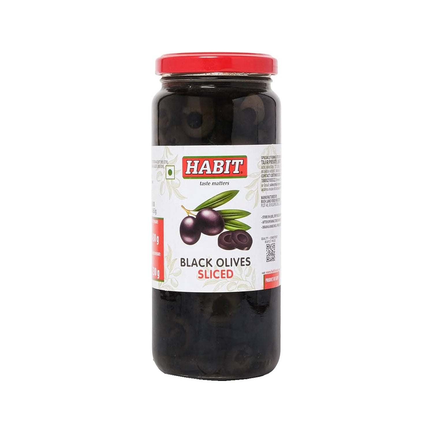 Habit Olives Black Slice 430Gm