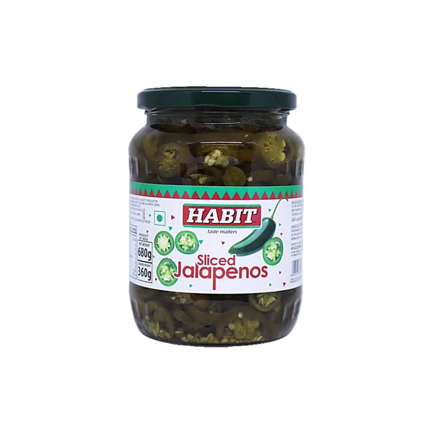Habit Sliced Jalapenos 360Gm