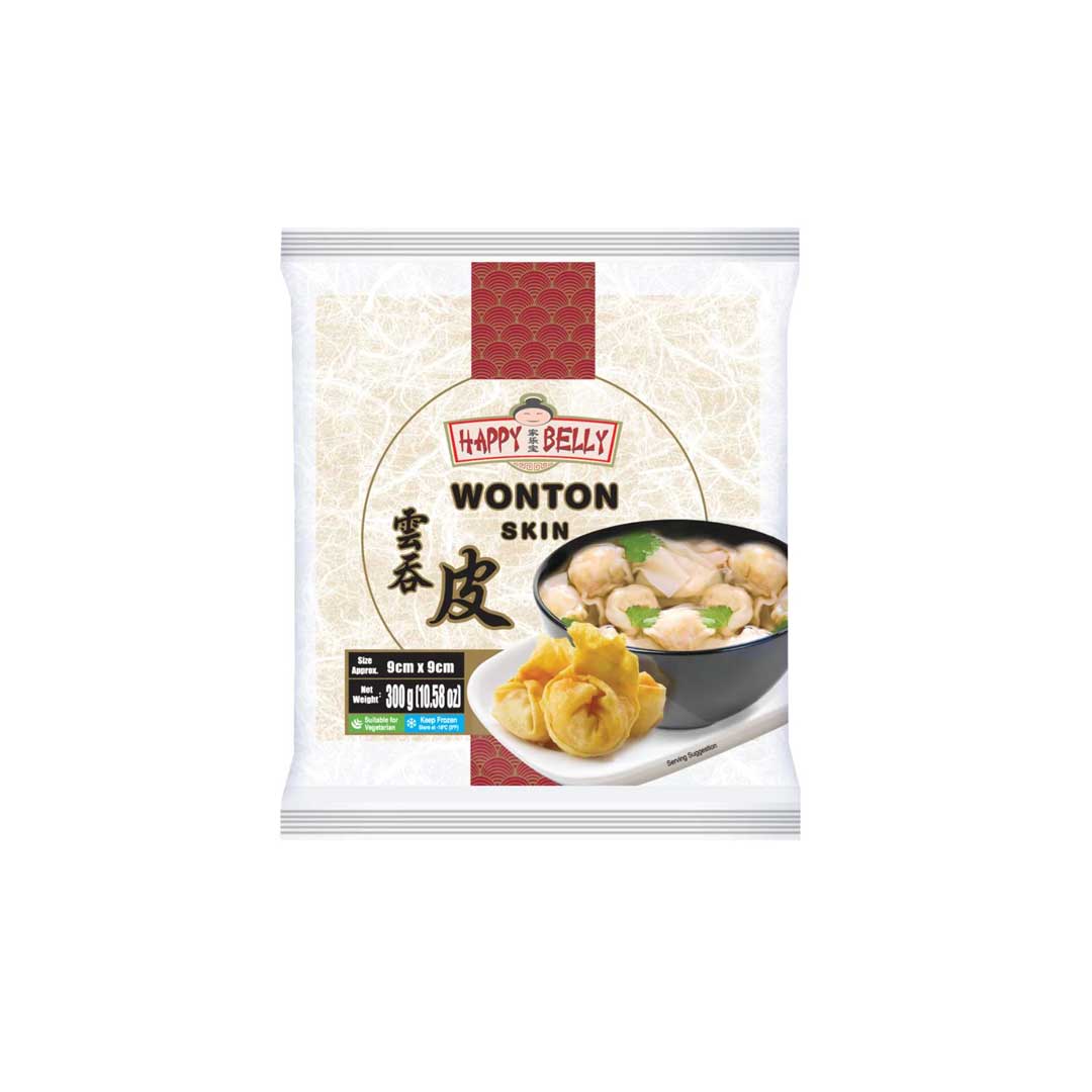 Happy Belly Wonton Skin 300Gm