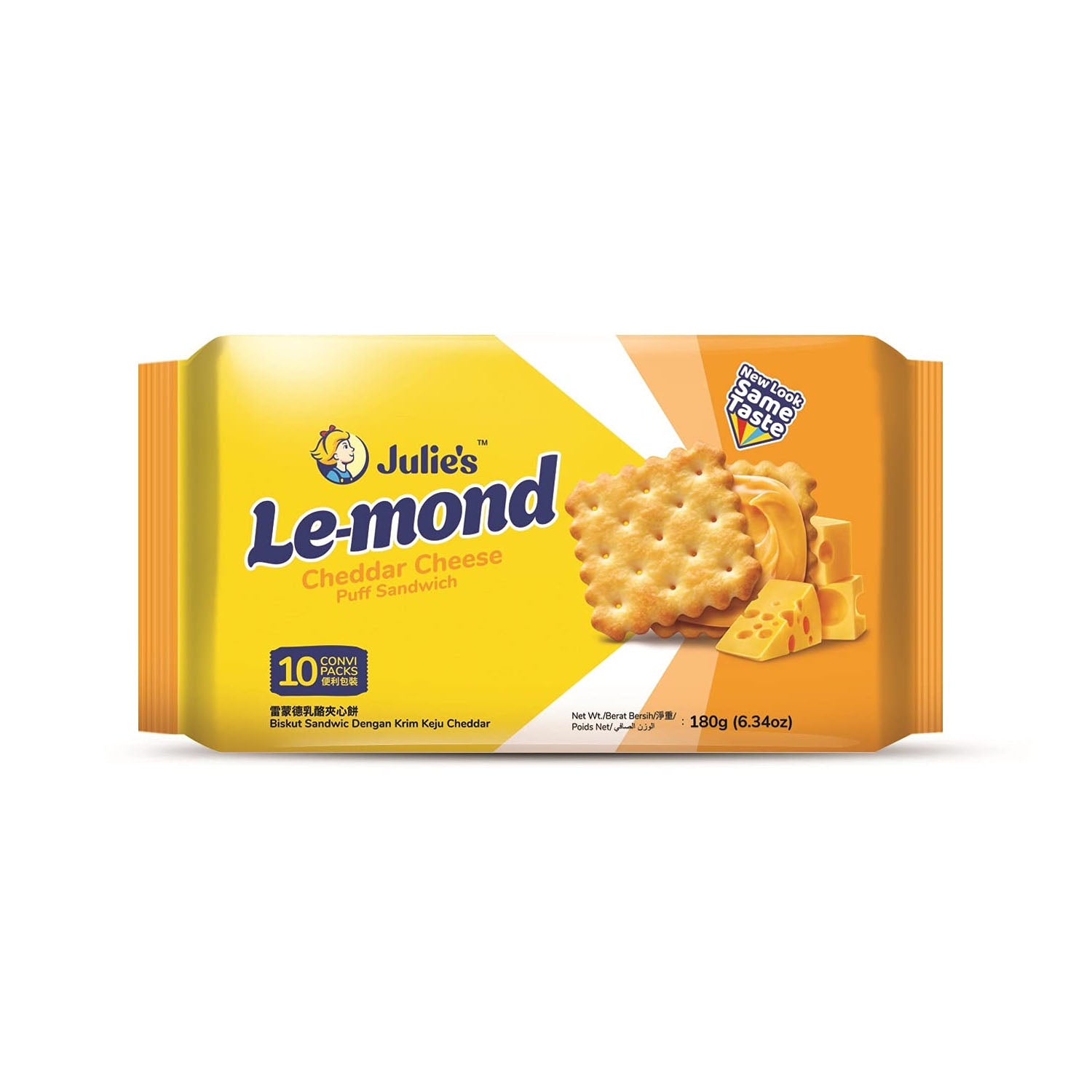 Julies Le Mond Cheddar Cheese Puff Sandwich 180Gm