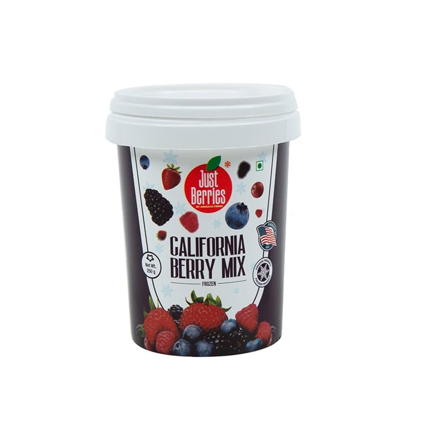 Just Berries Frozen California Black Berrries 250Gm