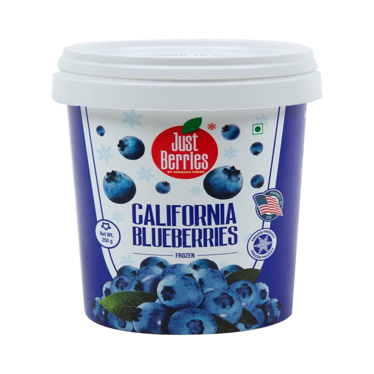 Just Berries Frozen California Blue Berrries 250Gm