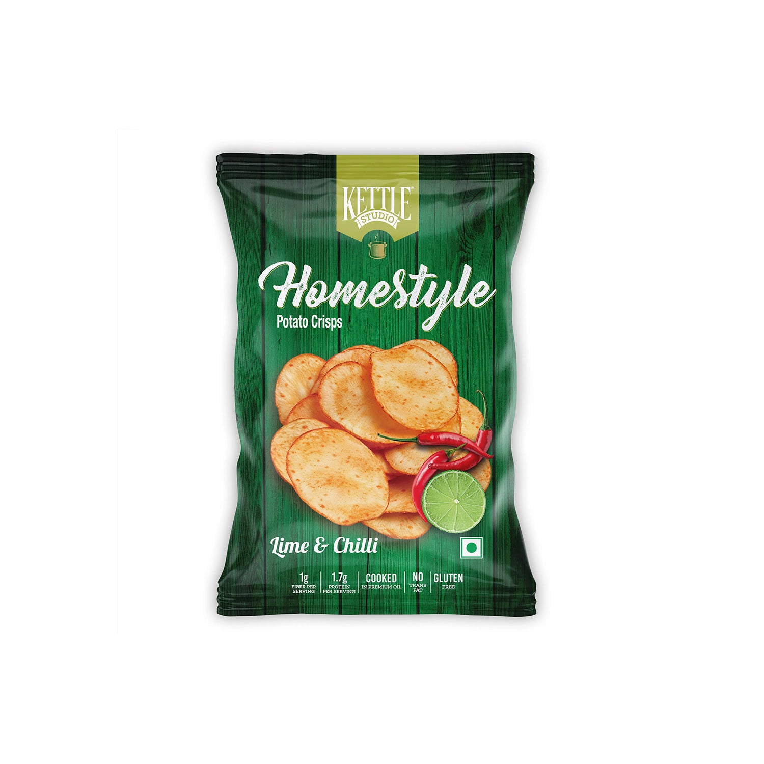 Kettle Homestyle Lime & Chilli Potato Crips 125Gm