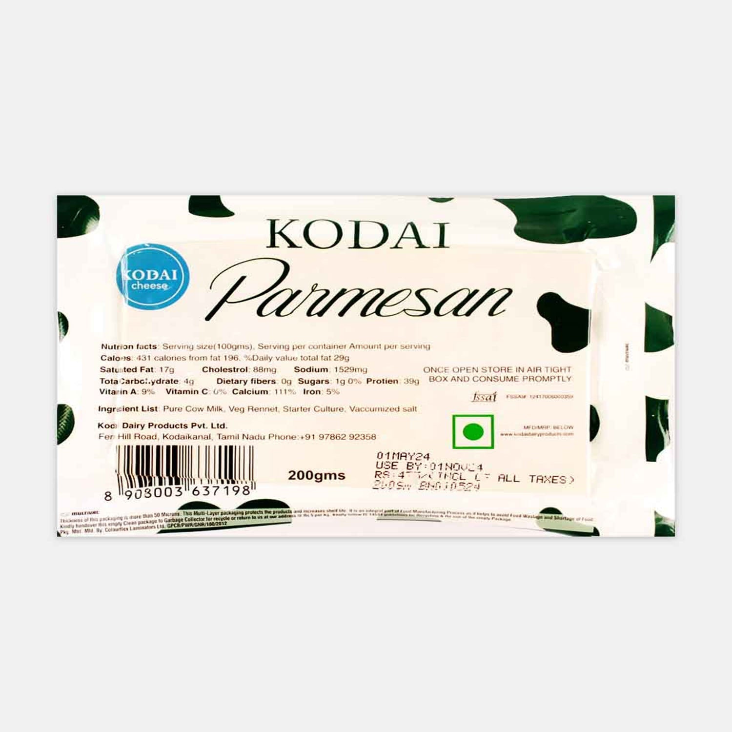 Kodai Parmesan 200Gm