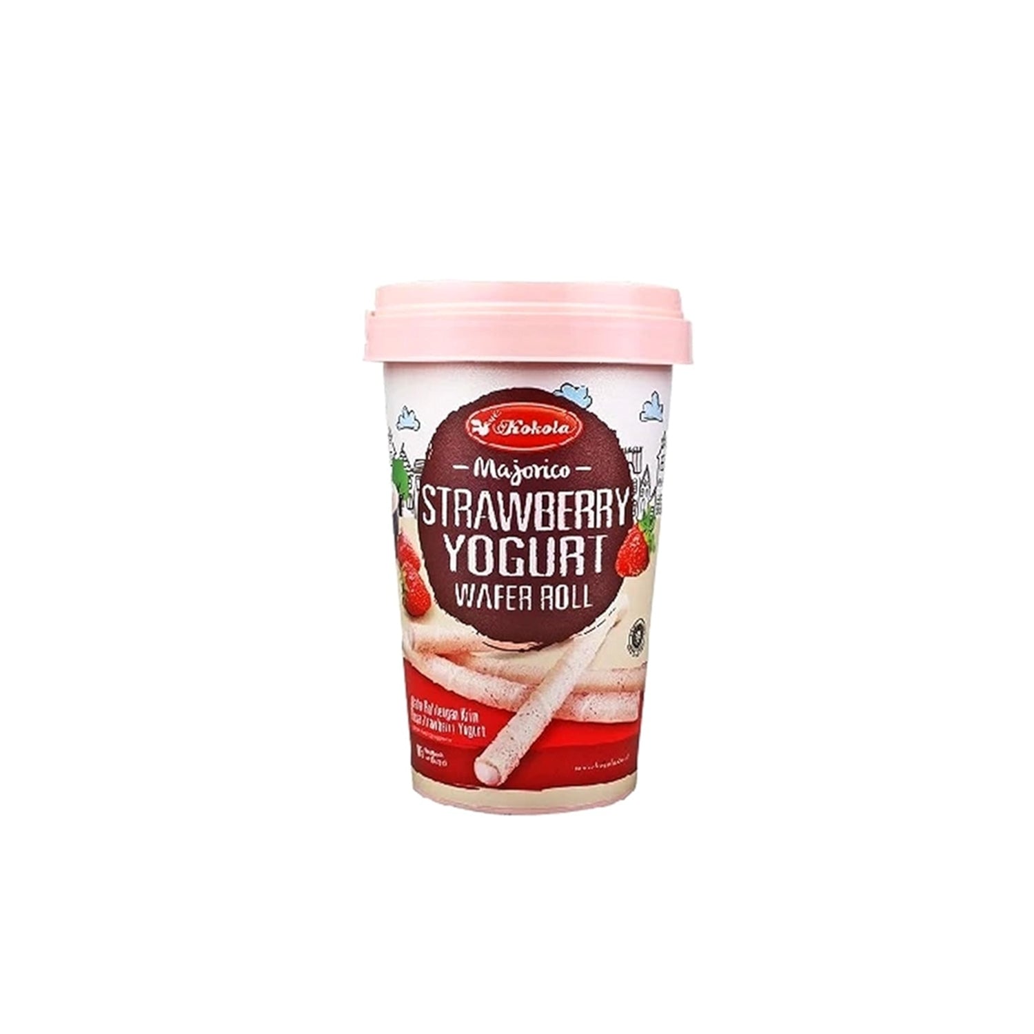 Kokola Strawberry Yogurt Wafer Roll 120Gm
