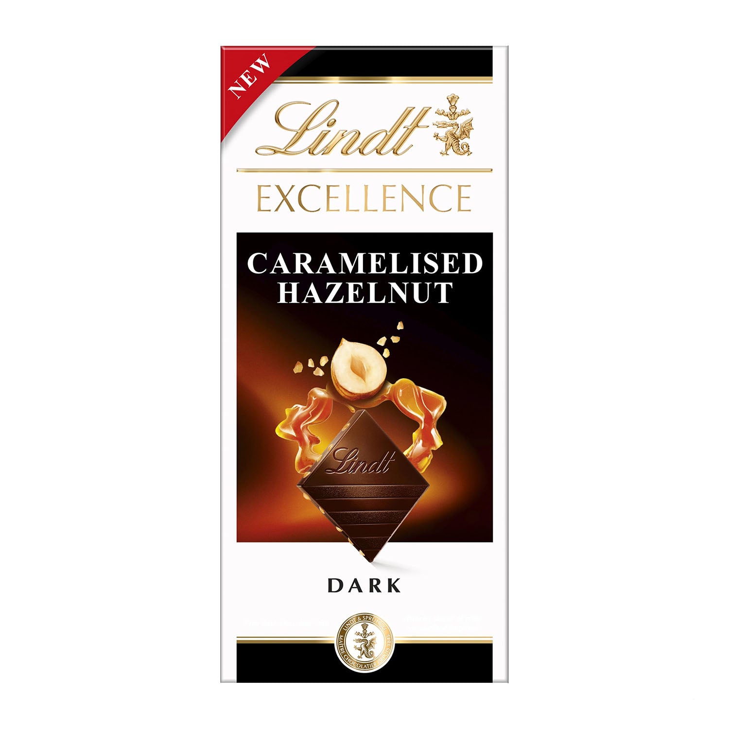 Lindt Excellence Carmelised Hazelnut 100Gm