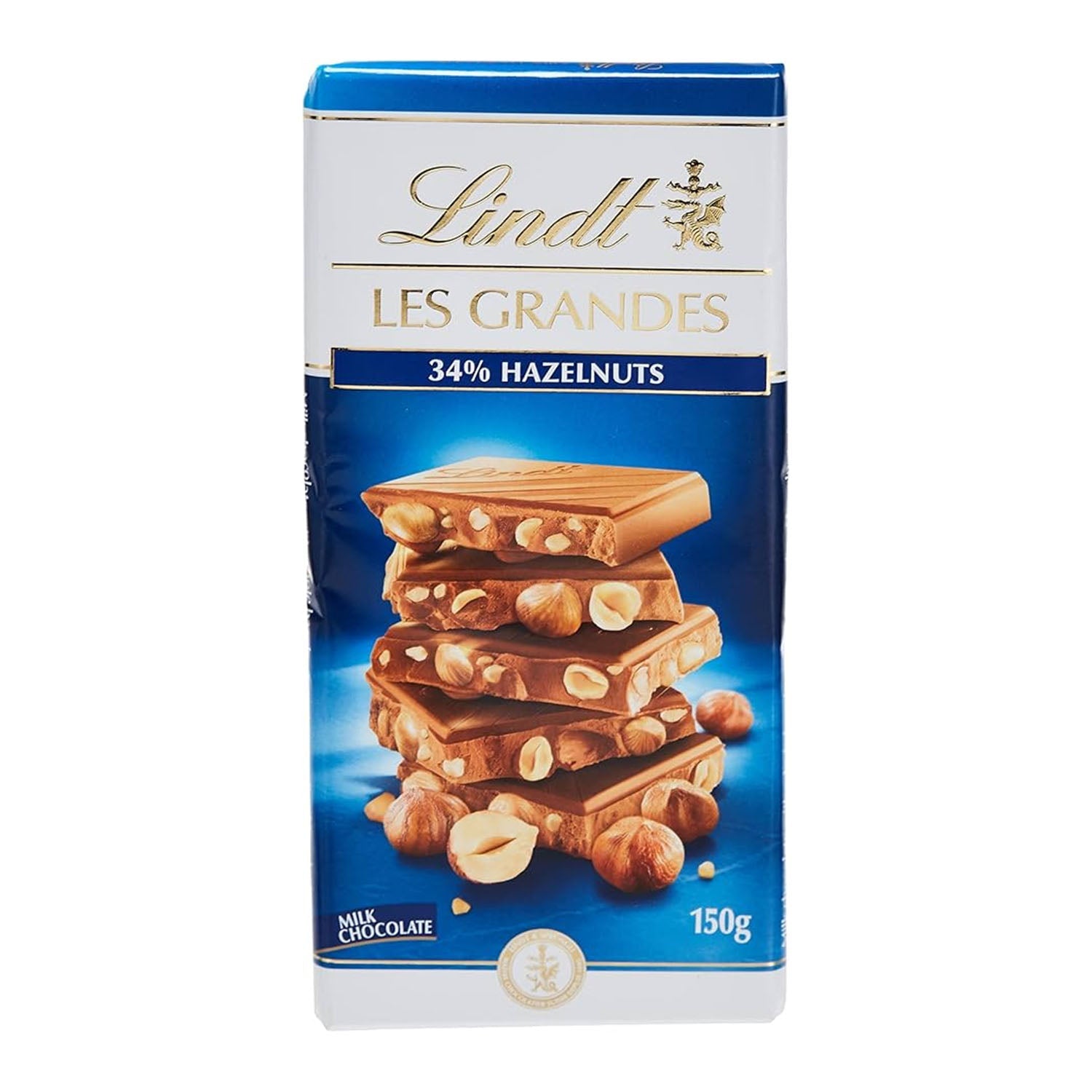 Lindt Les Grandes 34 Hazelnuts Milk 150Gm