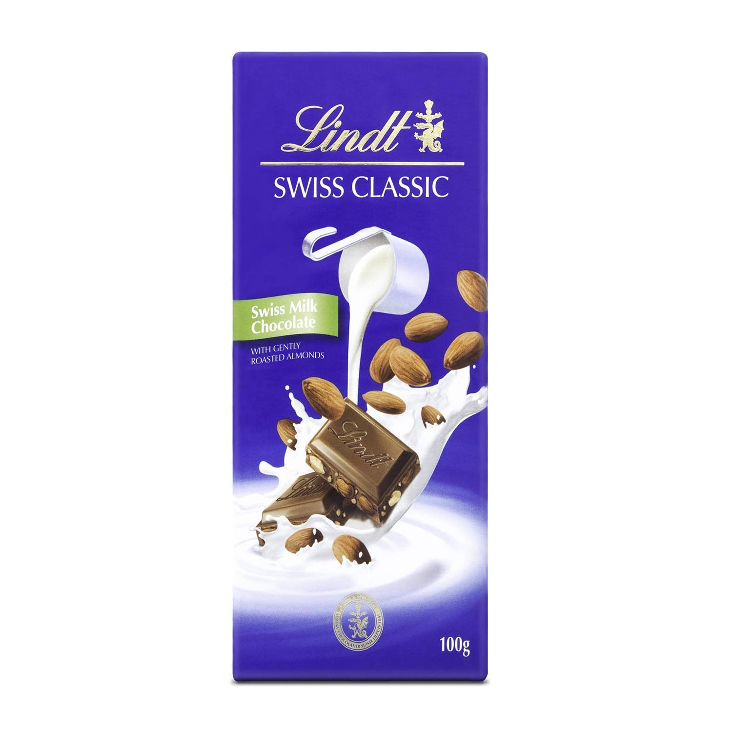 Lindt Swiss Classic Almond 100Gm