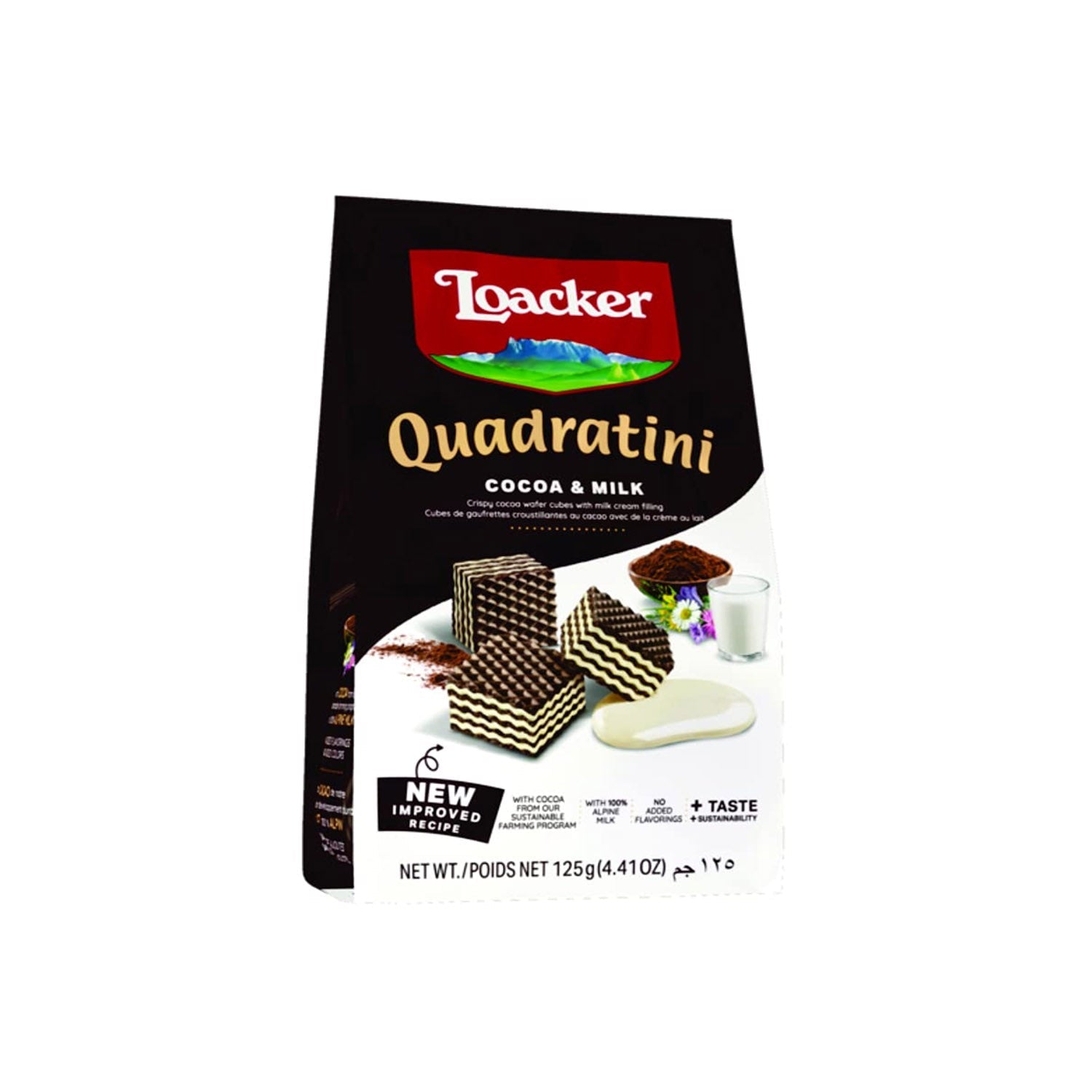 Loacker Quadratini Cocoa Milk 125 Gms