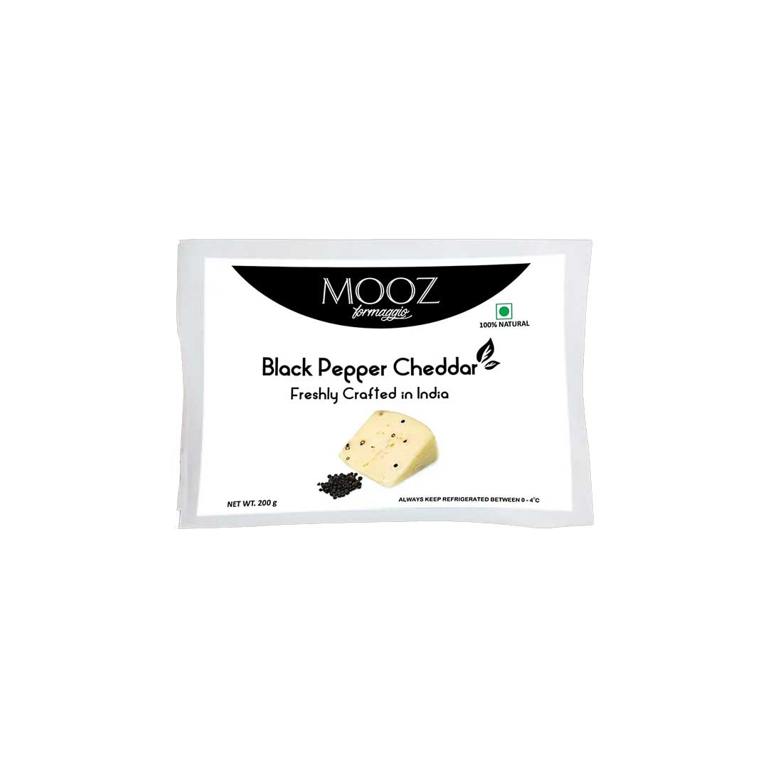 Mooz Black Pepper Cheddar 200Gm