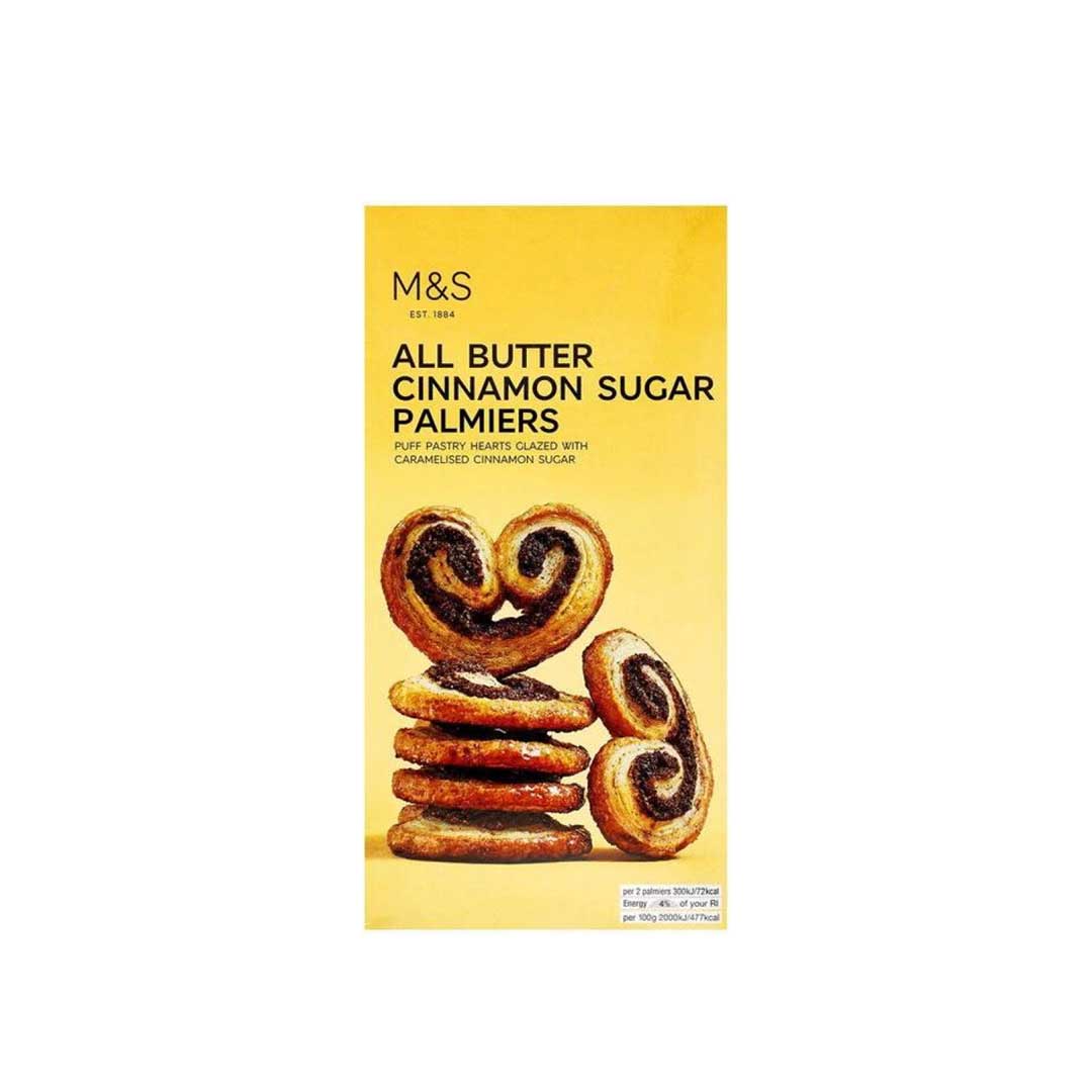 M S All Butter Cinnamon Sugar Palmiers 100Gm
