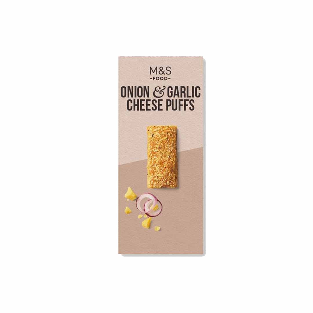M S Onion Garlic Cheese Puffs 90Gm