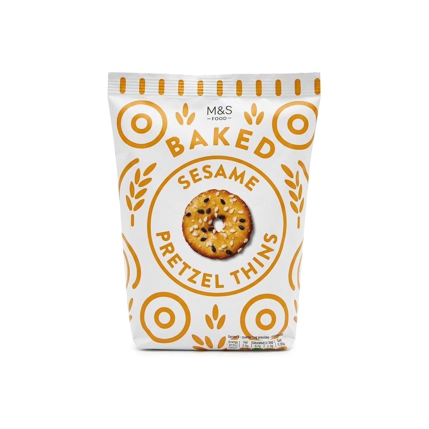 M&S Pretzel Thiins Salted 80Gm