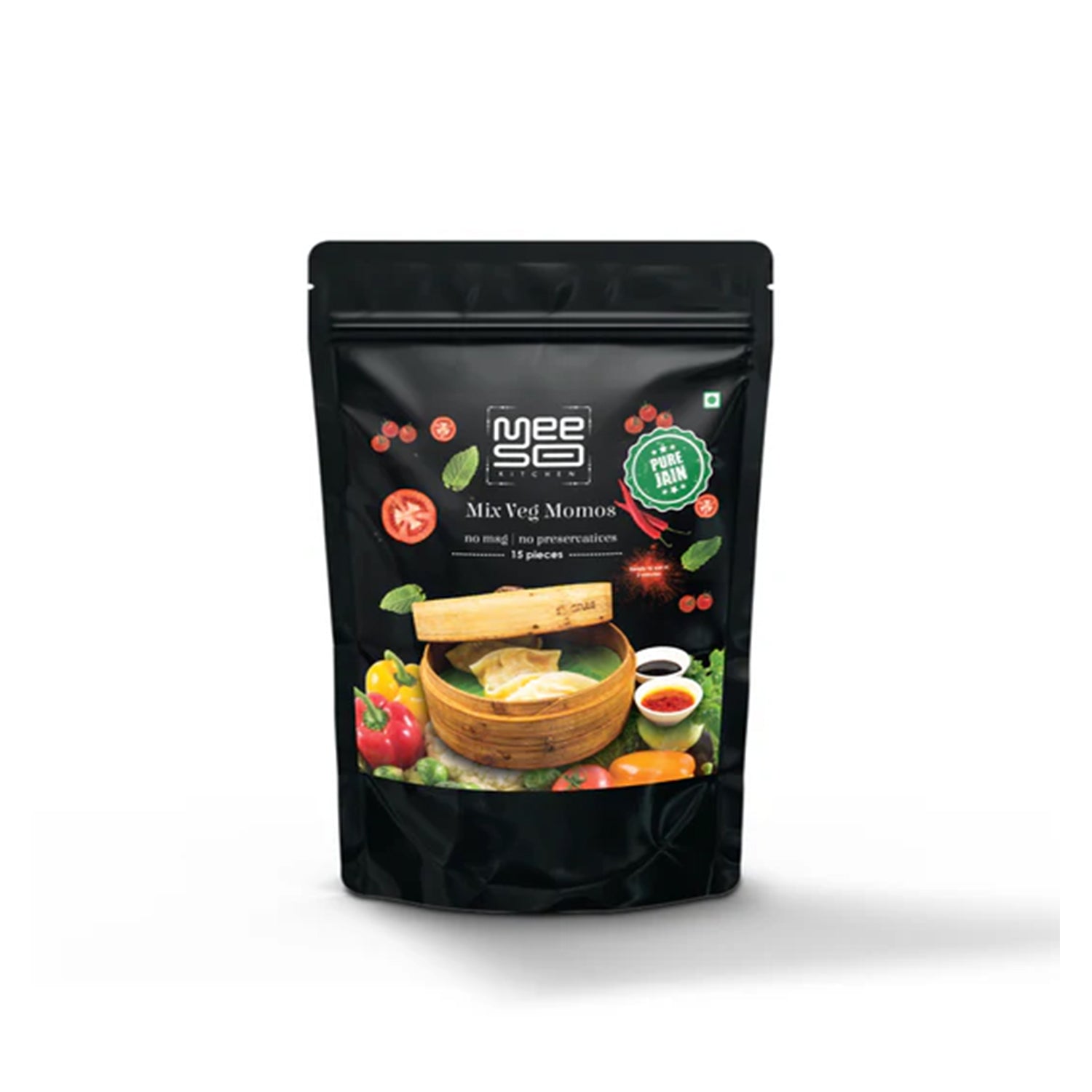 Meeso Mix Veg Momos Jain 15Pcs