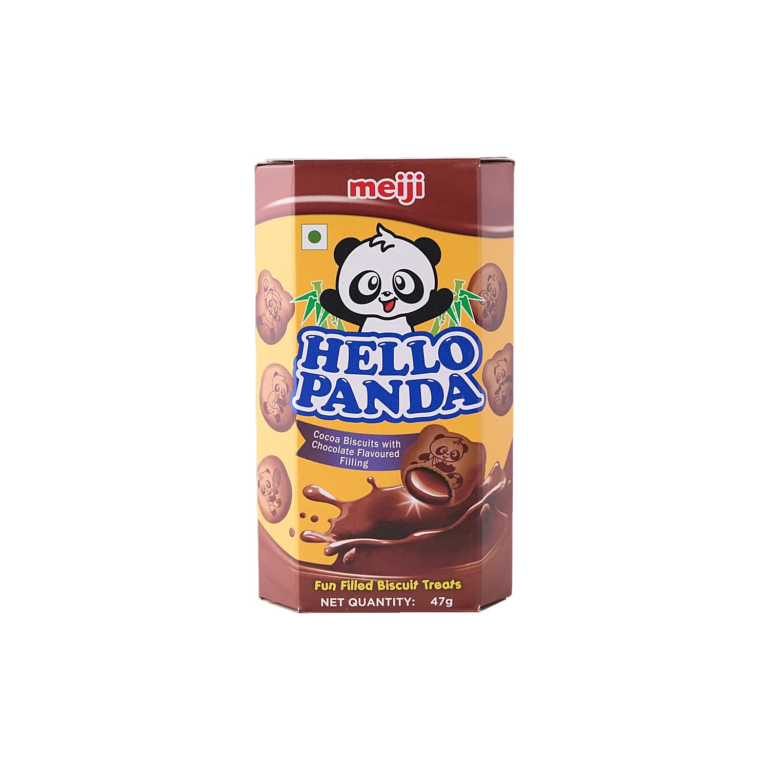 Meiji Hellopanda Biscuits Double Choco Yellow Box 50Gm