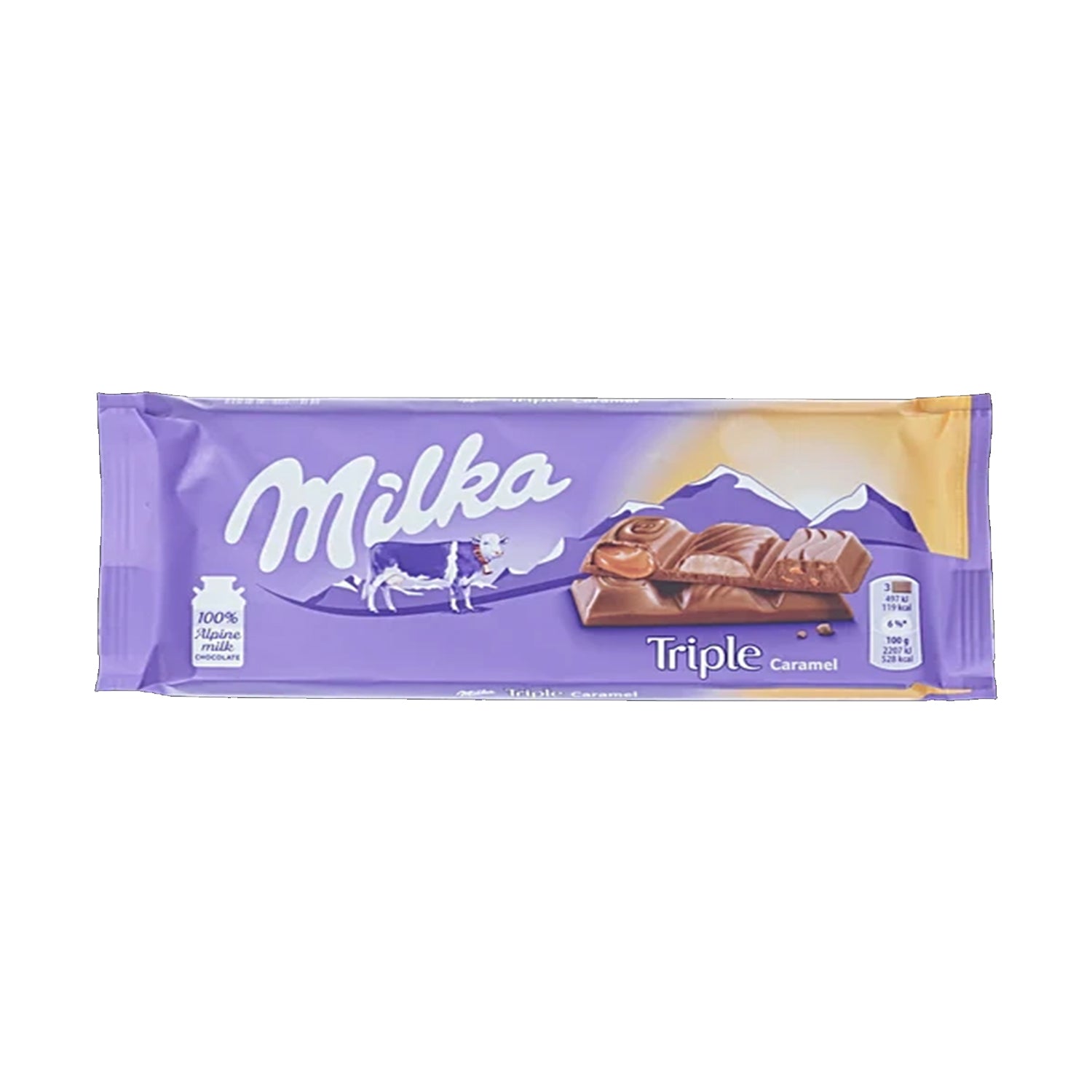 Milka Triple Caramel Tablet 100Gm