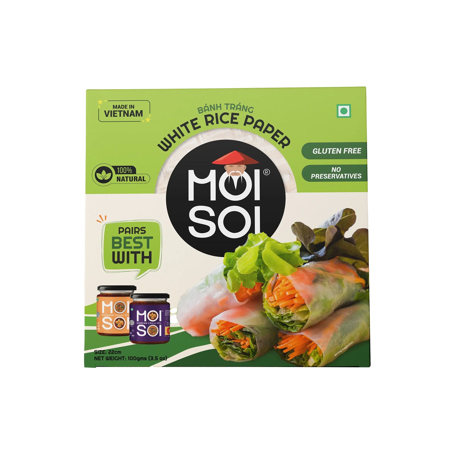 Moisoi White Rice Paper 100Gm