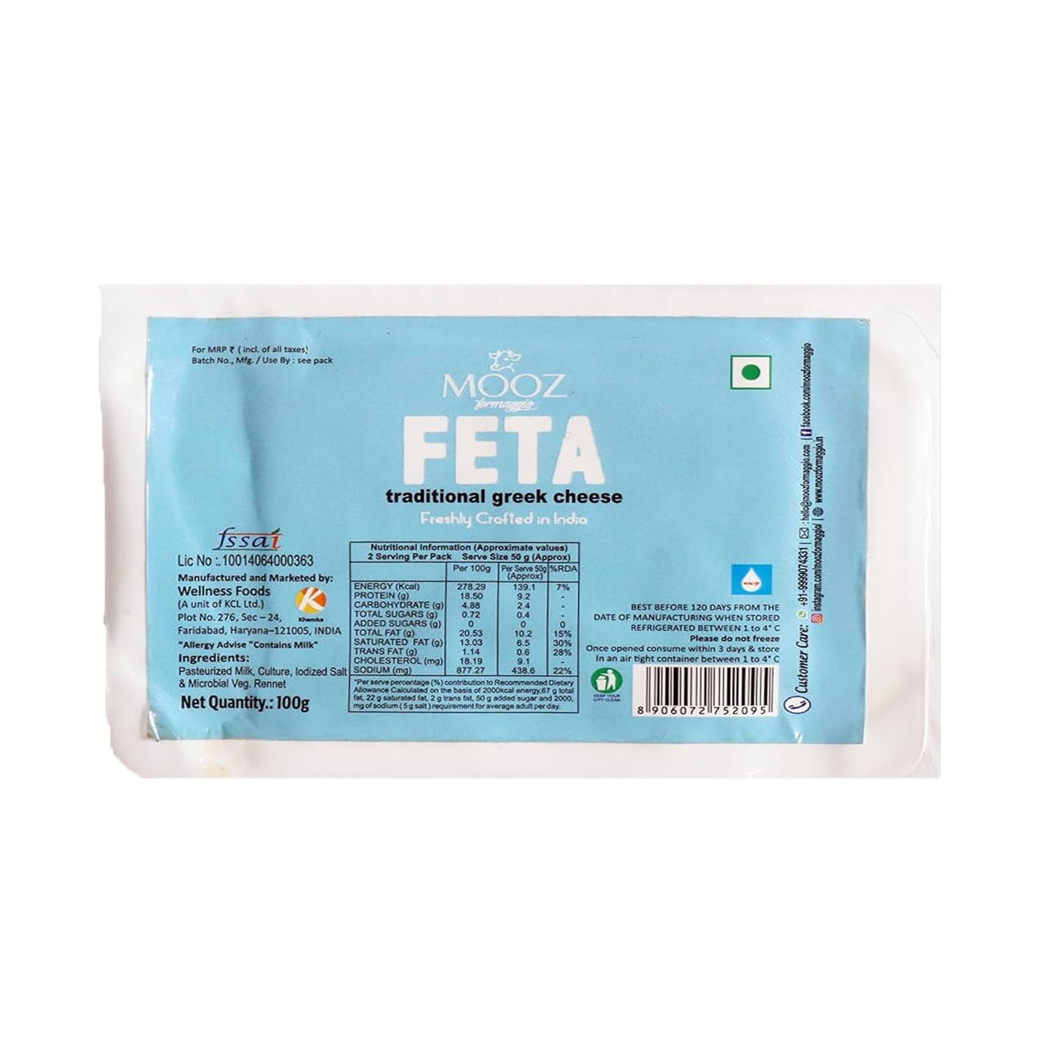 Mooz Feta Cheese 100Gm
