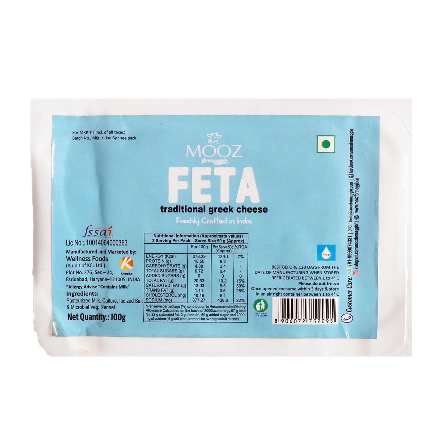 Mooz Feta Cheese 200Gm