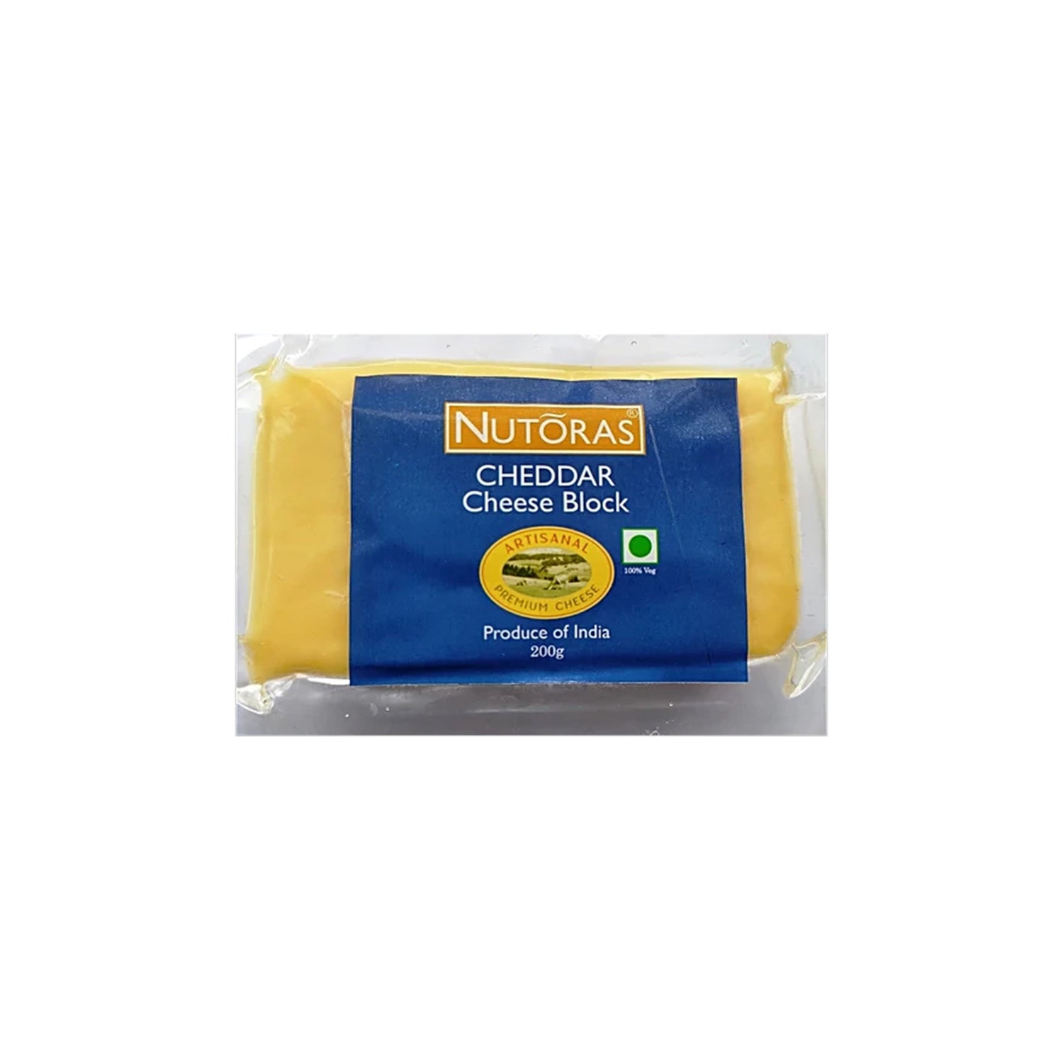 Nutoras Cheddar Cheese Block 200Gm