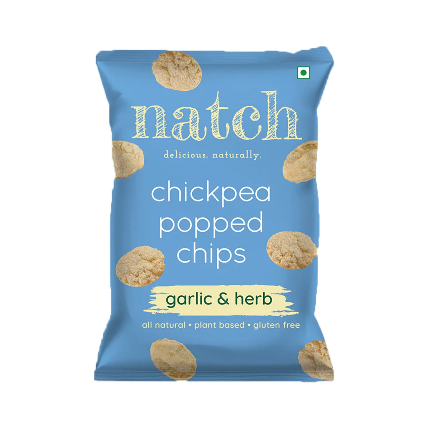 Natch Chiickped Popped Garlic Herb Chips 55Gm