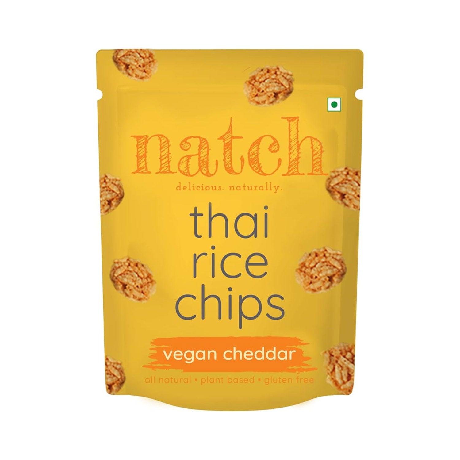 Natch Thai Rice Vegan Cheddar Chips 100Gm