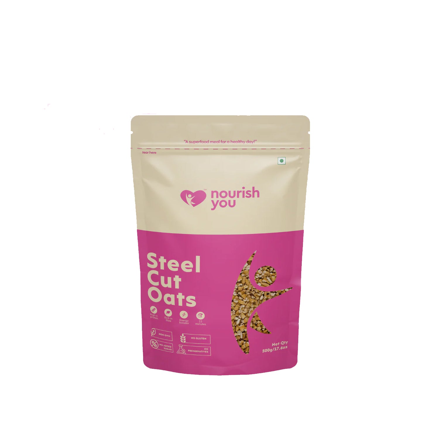 Nourish You Steel Cut Oats 500Gm