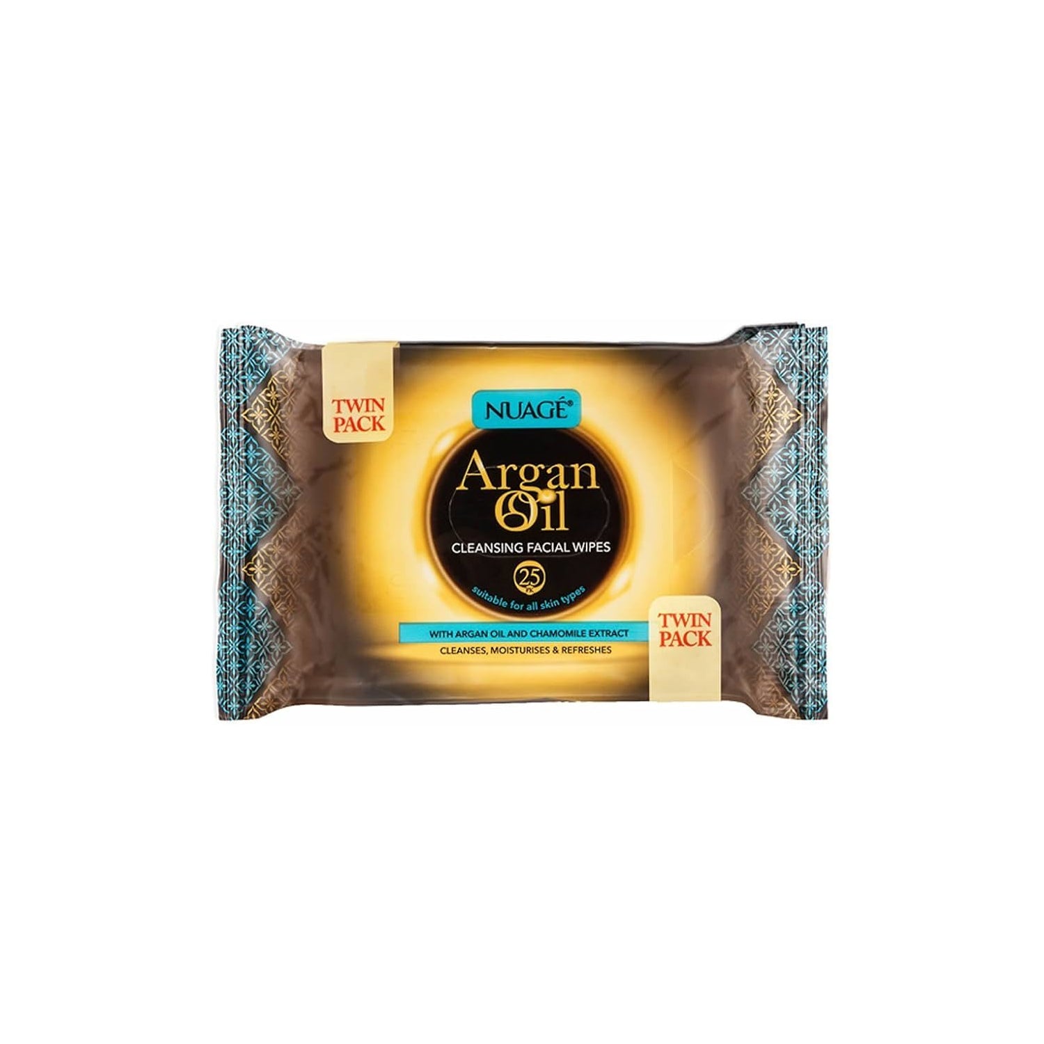 Nuage Argan Oil Cleansing Facial Wipes 25Pc Imp