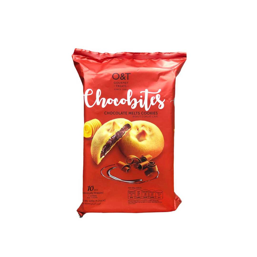 O&T Gourmet Chocobites Melts Cookies 120Gm