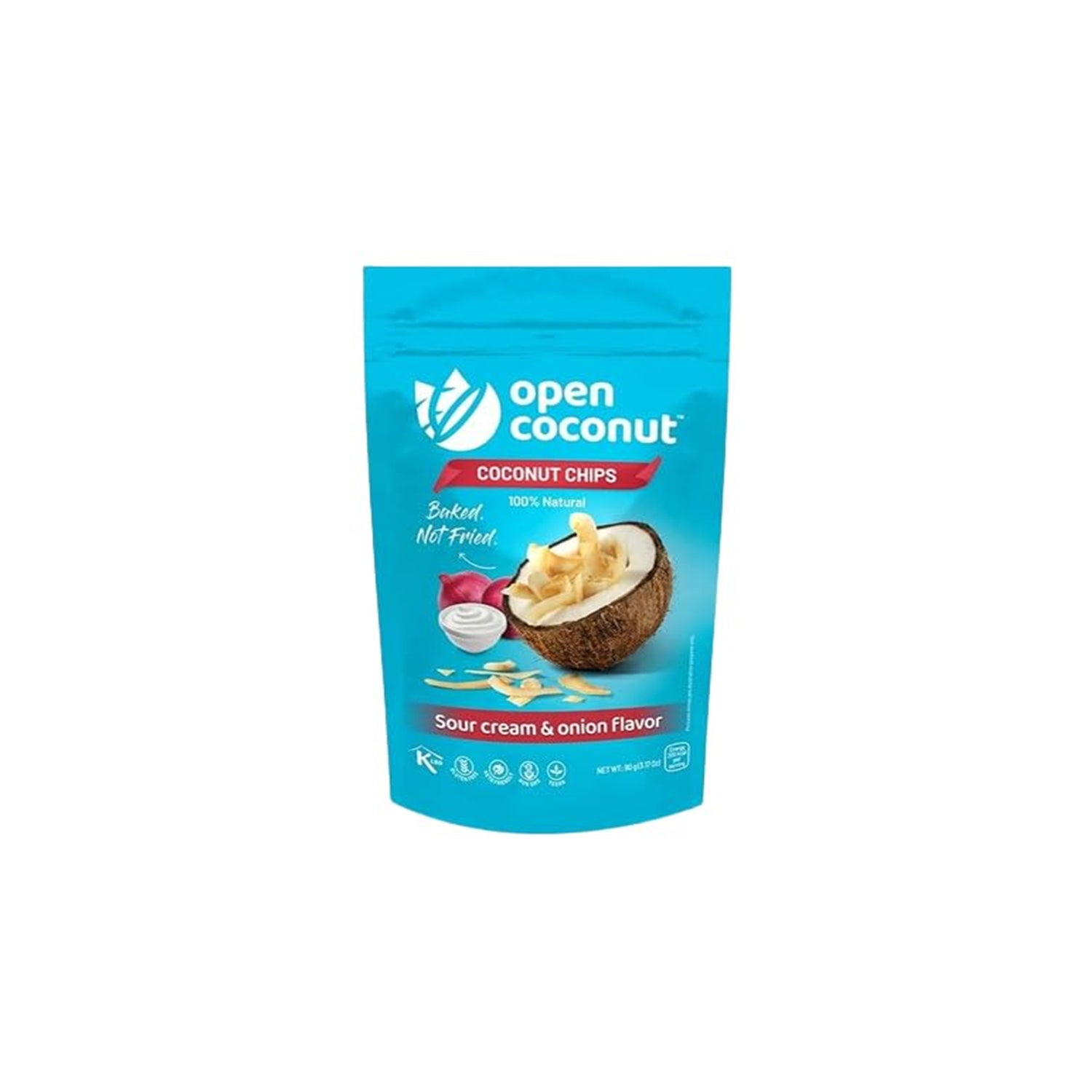 Open Coconut Sour Cream & Onion Chips 90Gm