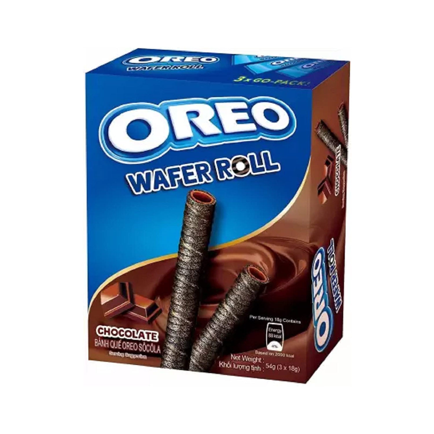 Oreo Wafer Rolls Chocolate 54Gm Imp