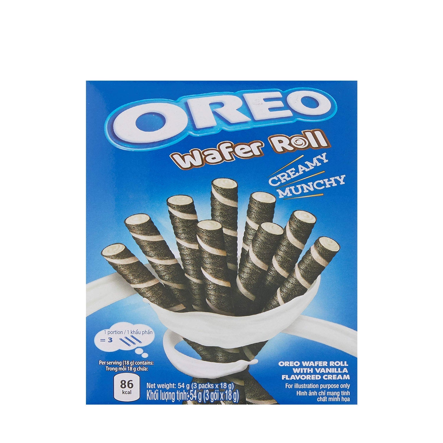 Oreo Wafer Rolls Vanilla 54Gm Imp