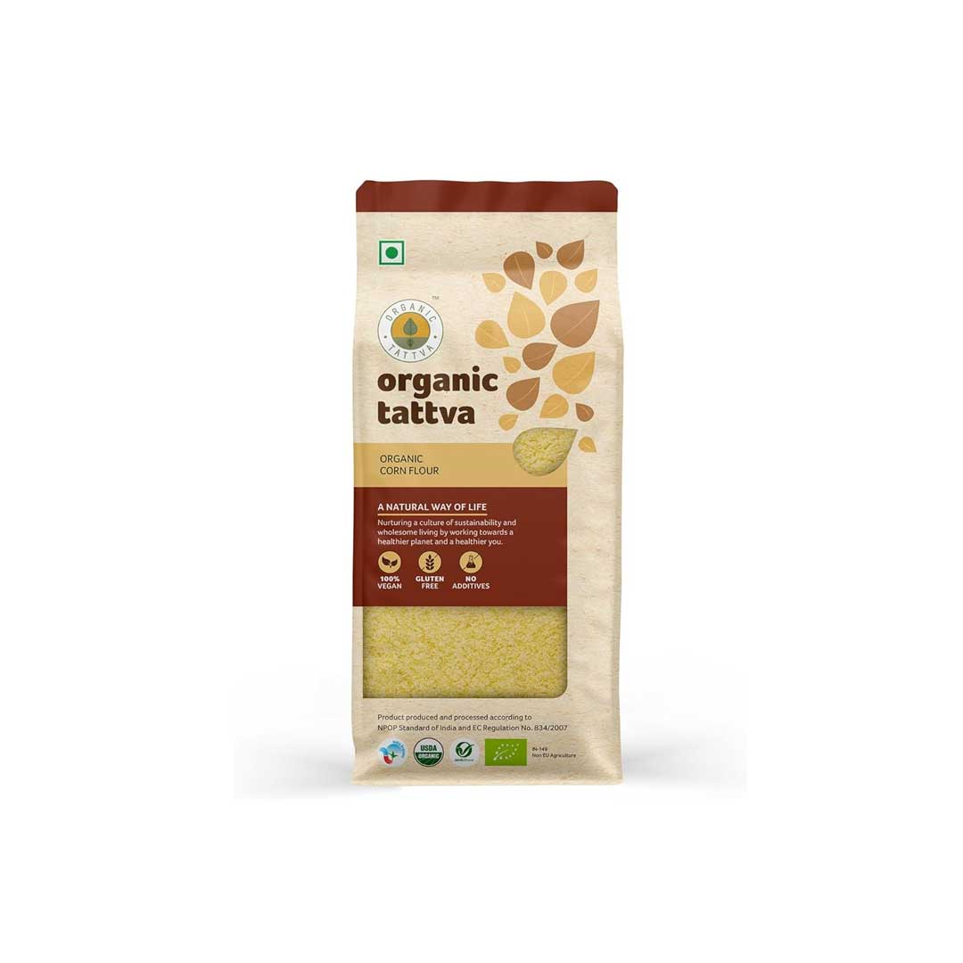 Organic Tattva Maize Flour Makka Atta 500Gm