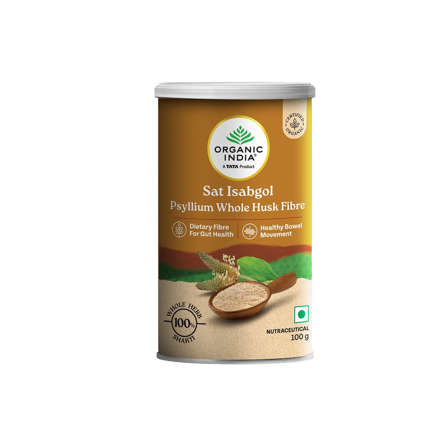 Organic India Psyllium Powder Can 100 Gm