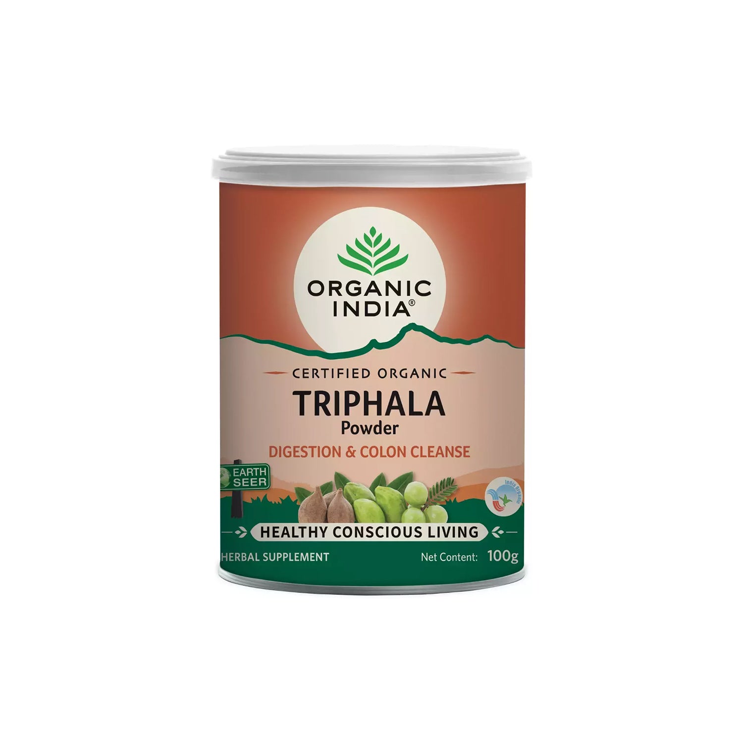 Organic India Triphala Powder Can 100 Gm