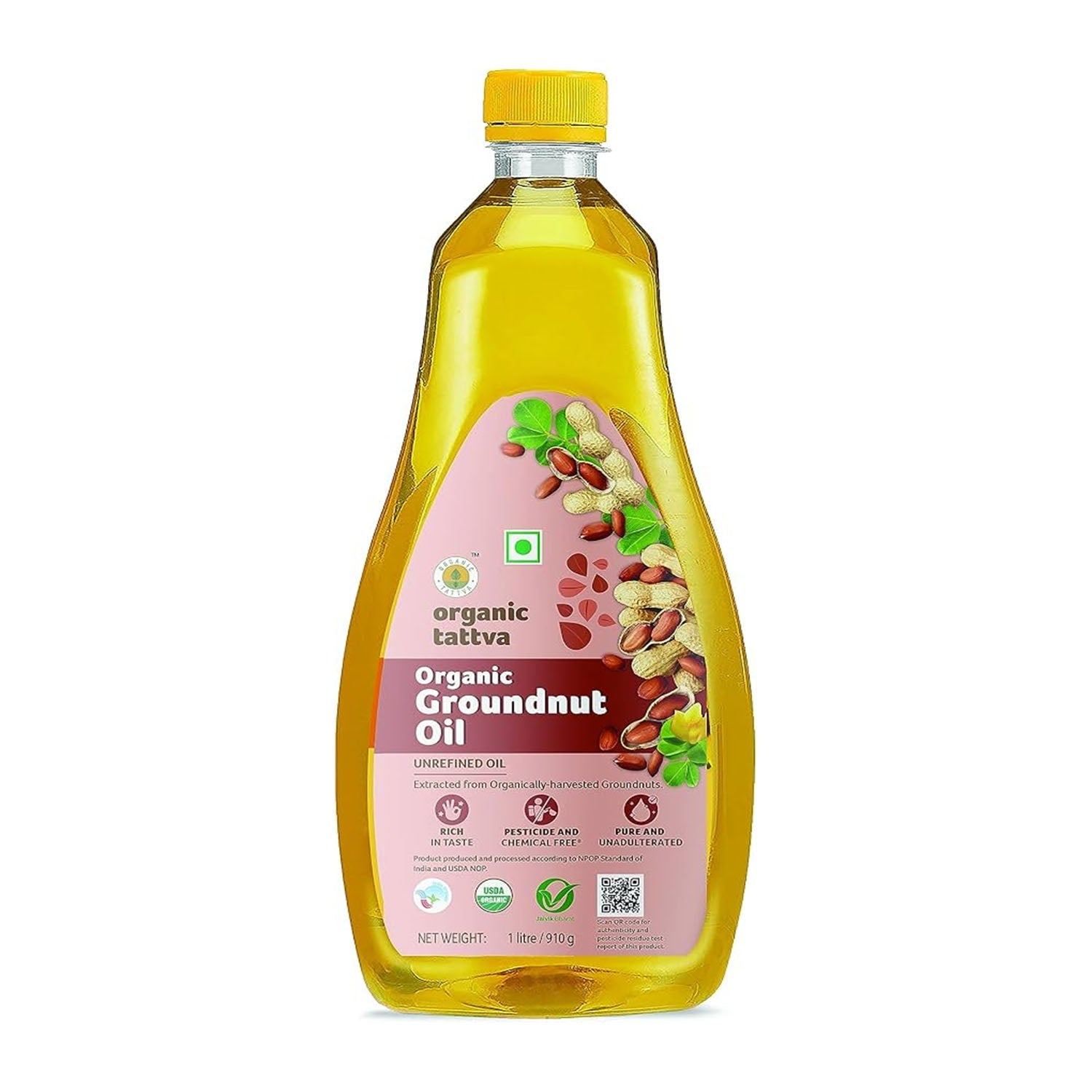 Organic Tattva Groundnut Oil 1 Ltr