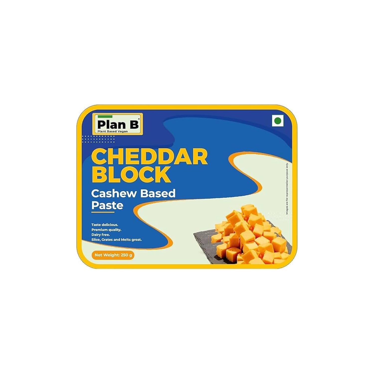 Plan B Vegan Cheddar Cheese Block 250Gm