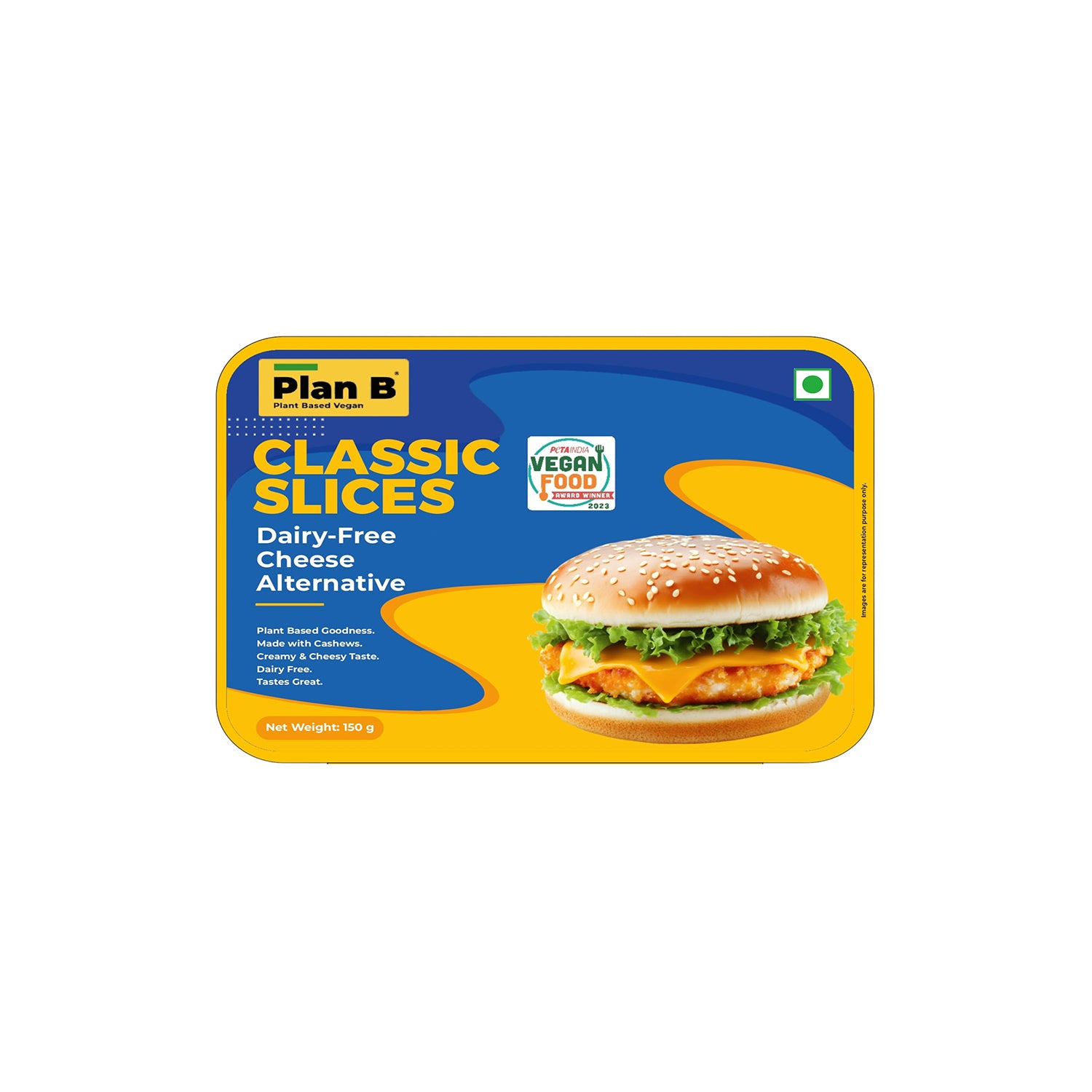 Plan B Vegan Classic Cheese Slices 150Gm