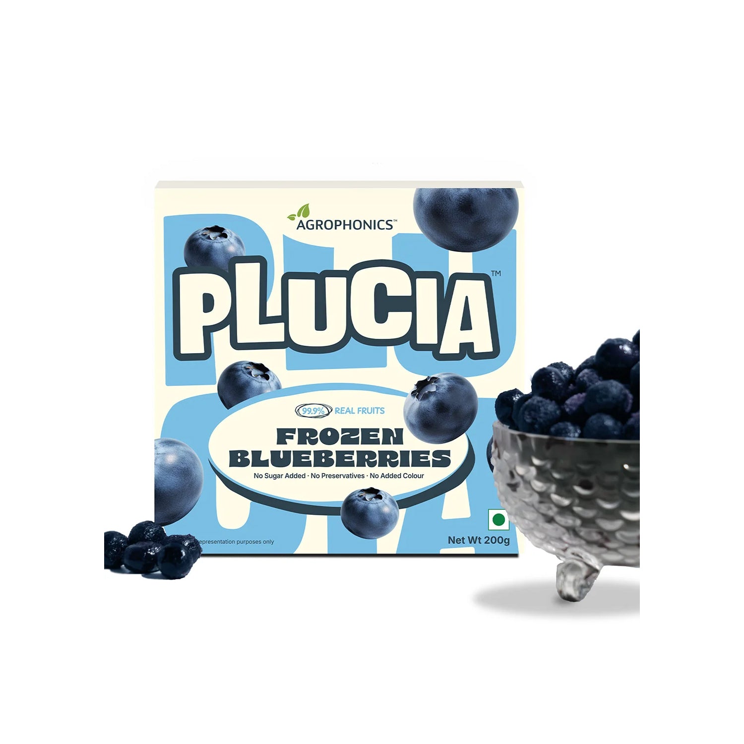 Plucia Frozen Blueberries 200Gm
