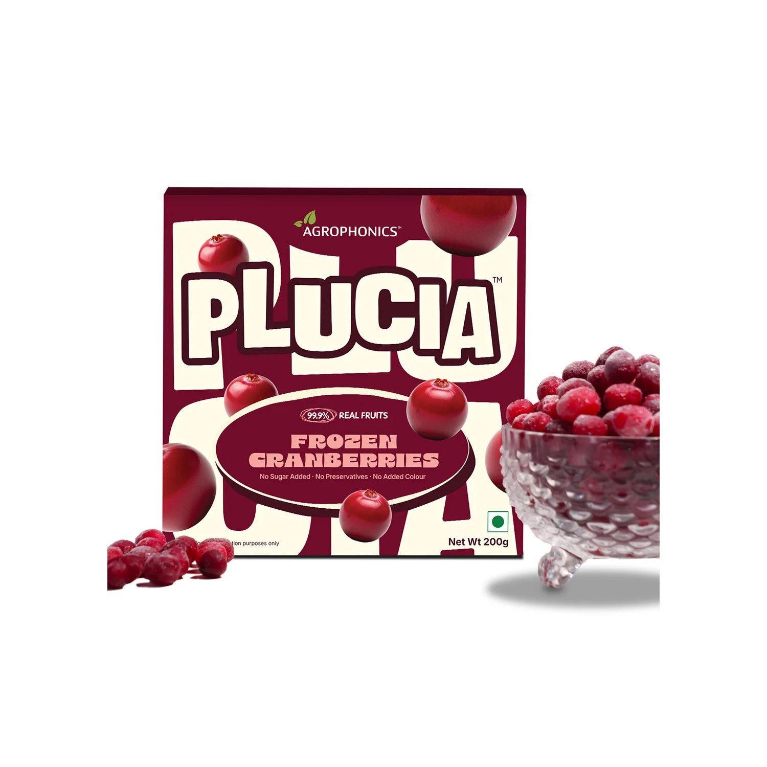 Plucia Frozen Cranberries 200Gm