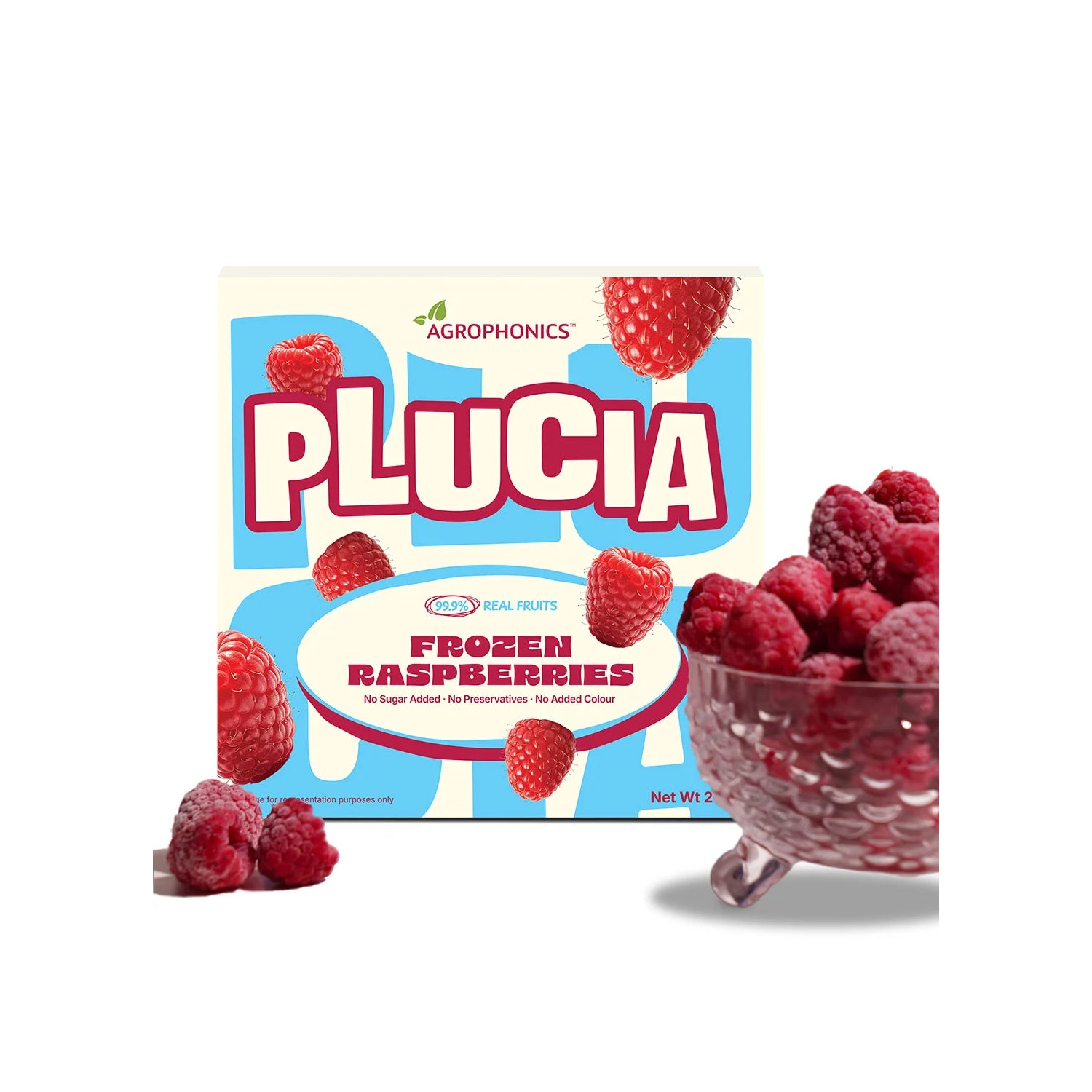 Plucia Frozen Raspberries 200Gm