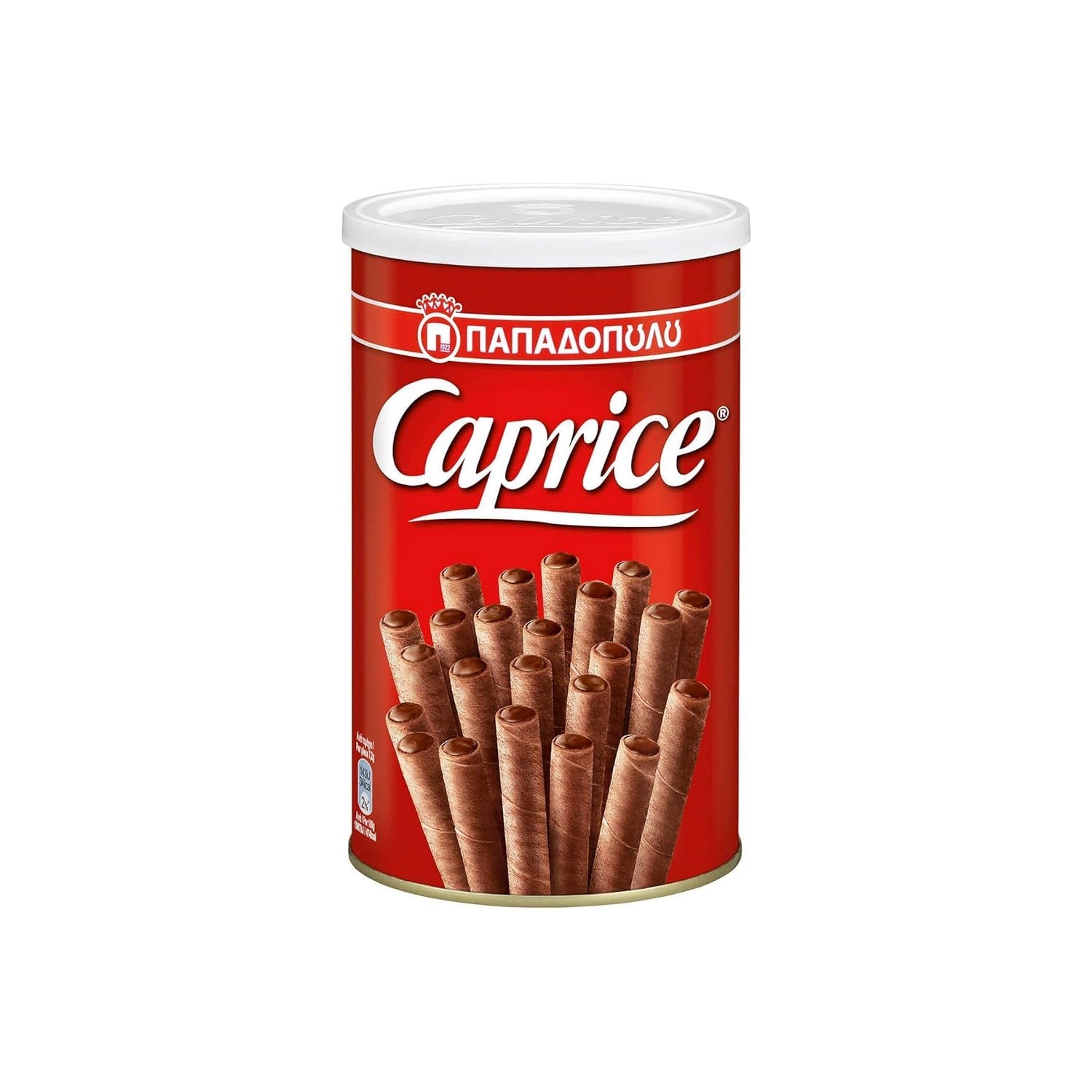 Papadopoulos Caprice Cocoa Wafer Rolls 115Gm Imp