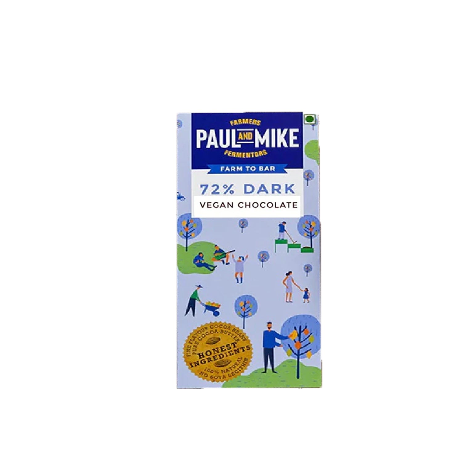 Paul And Mike 72% Vegan Chocolate 68Gm