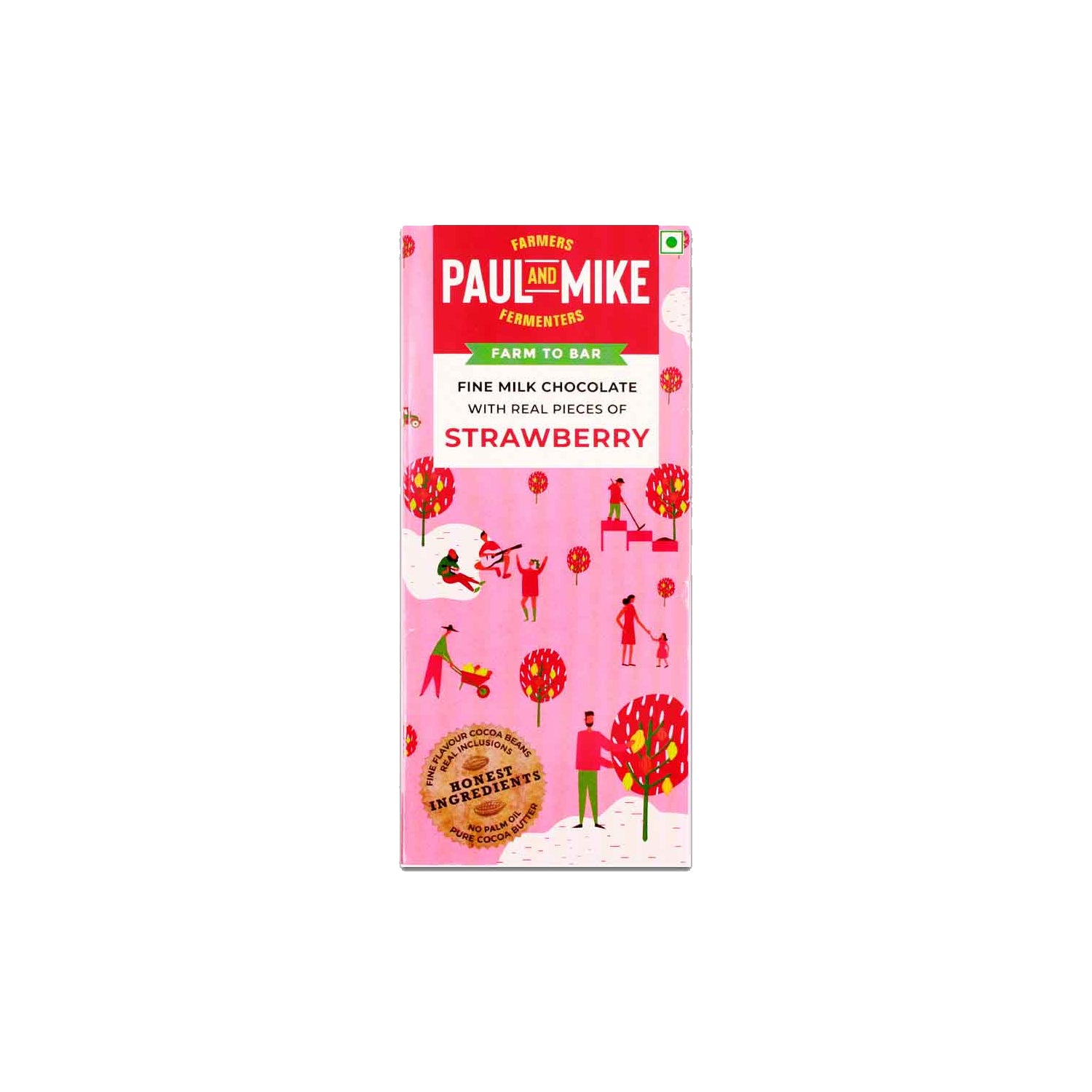 Paul And Mike Strawberry Flavour Chocolate 68Gm