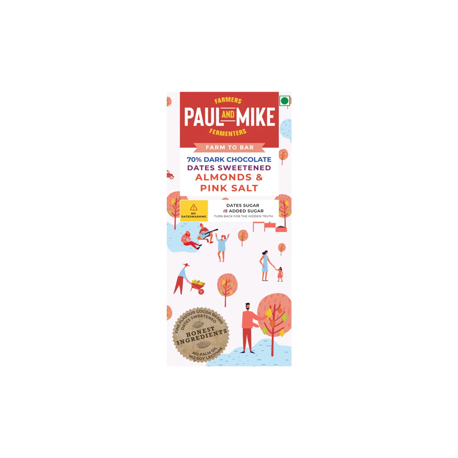 Paul & Mike Almd Pink Salt Chocolate 68Gm
