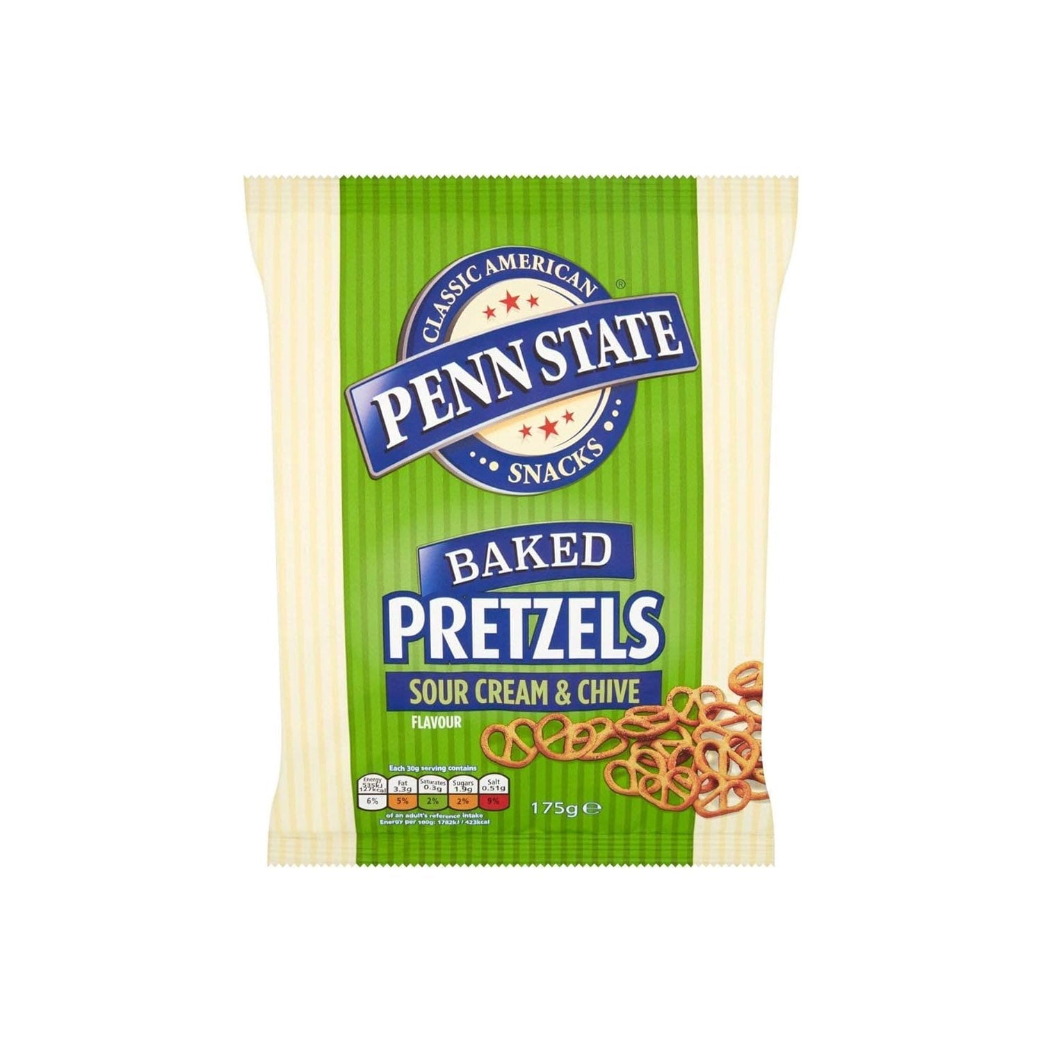 Penn State Baked Pretzels Sour Cream And Chive 175Gm