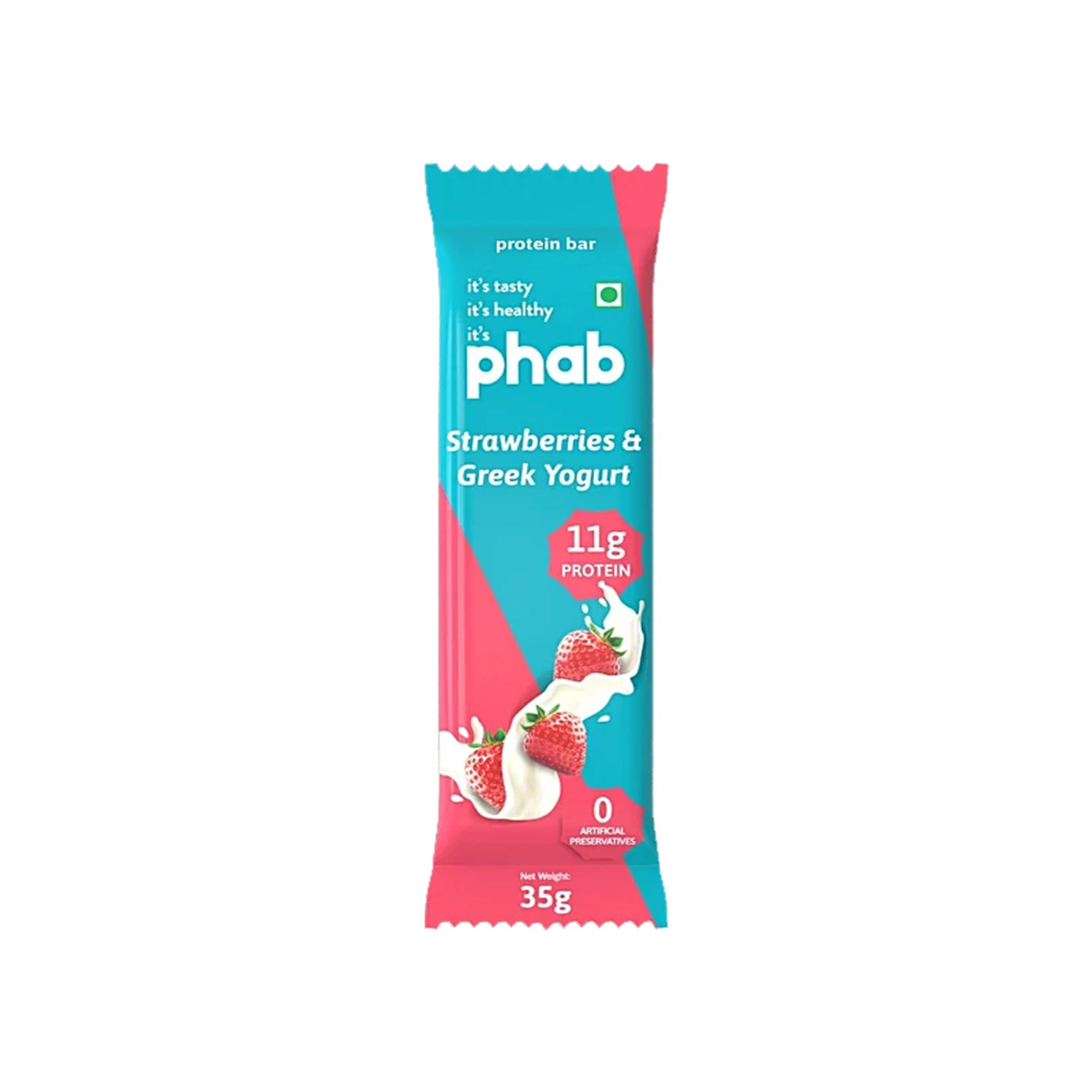 Phab Protein Bar  -  Strawberries & Greek Yogurt 35Gm