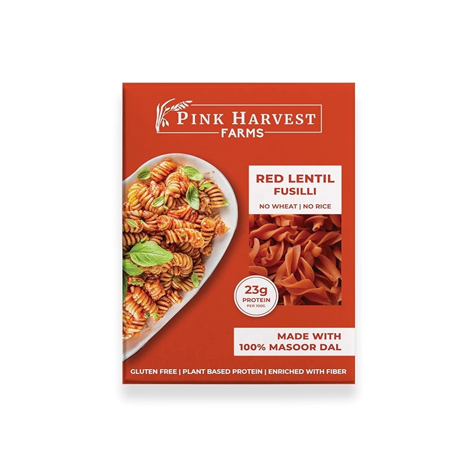 Pink Harvest Red Lentil Fusilli 200Gm