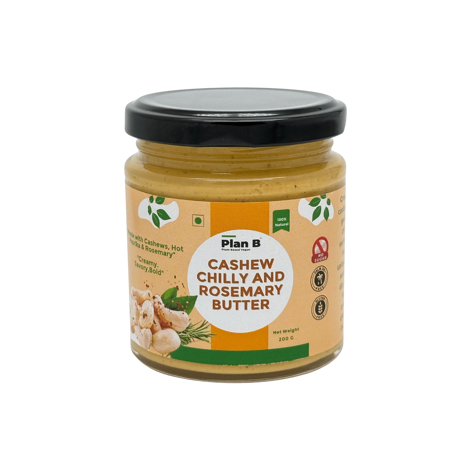 Plan B Cashew Chilly And Rosemary Butter 200Gm