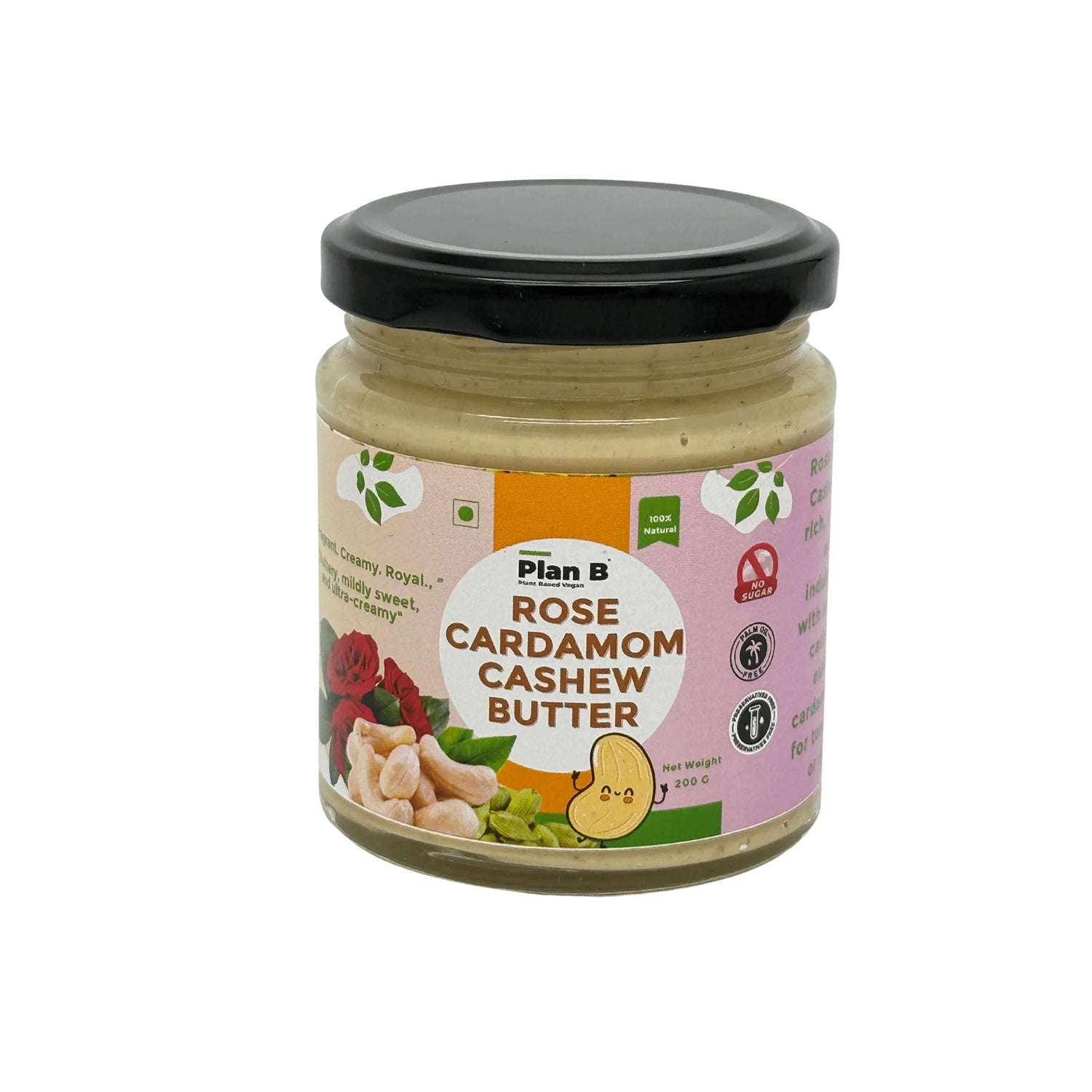 Plan B Rose Cardamom Cashew Butter 200Gm